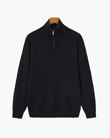 Sweater Tejido Refinado con Medio Cierre