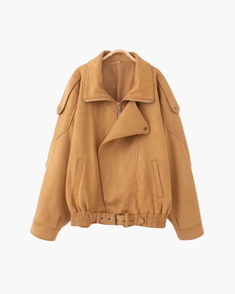 Campera Vintage de Gamuza con Caída