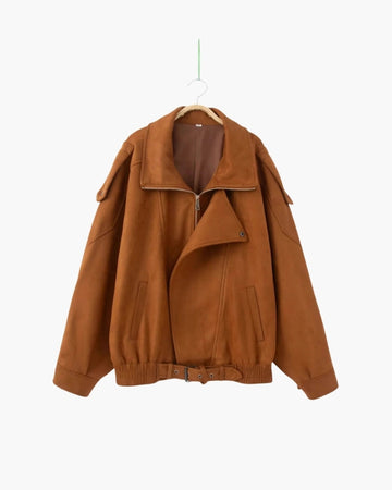 Campera Vintage de Gamuza con Caída