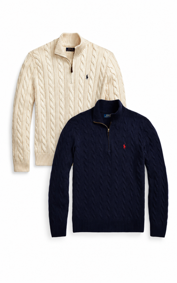 Kit: 2 Polo QuarterZip RalphLauren (Tricô)